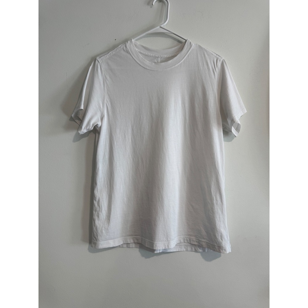 Lululemon Love Crewneck T-Shirt Womens Size 4 White Short Sleeve Activewear